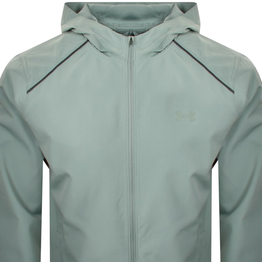 Image number 3 for Under Armour Launch Hooded Jacket Green
