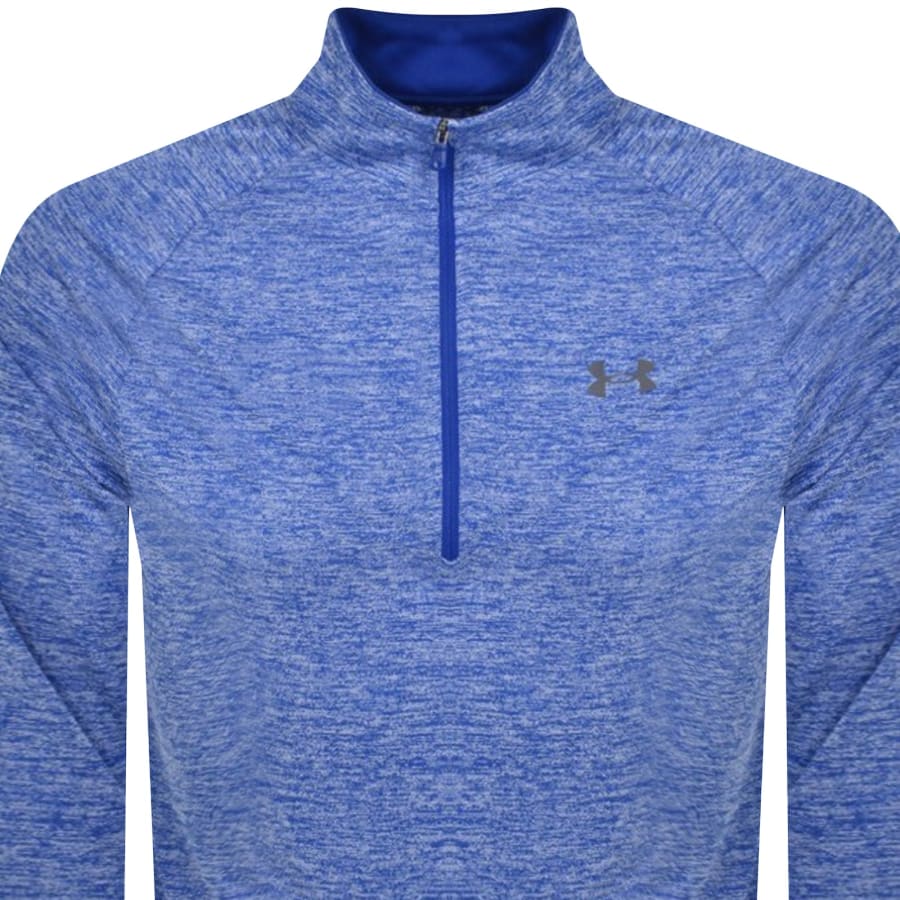 Image number 2 for Under Armour Tech Half Zip Sweatshirt Blue
