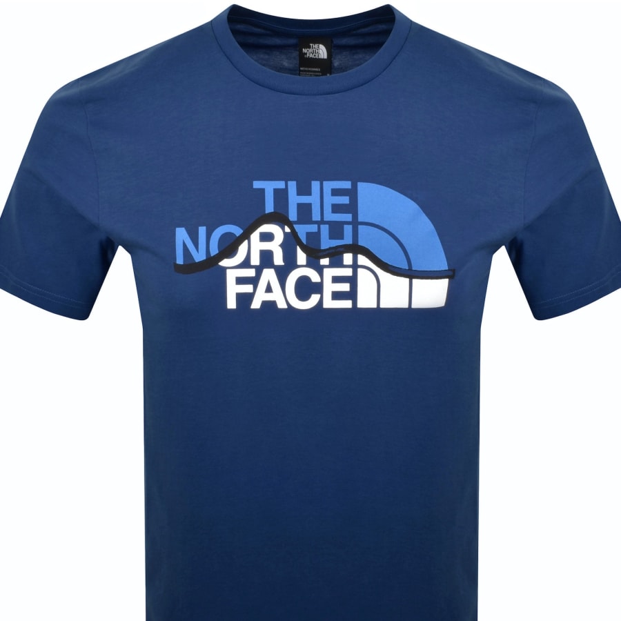 Image number 2 for The North Face Mountain Line T Shirt Blue