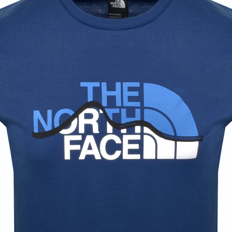 Image number 3 for The North Face Mountain Line T Shirt Blue