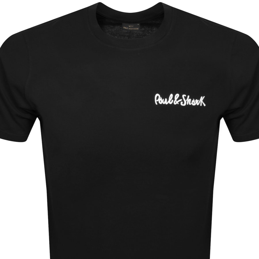 Image number 3 for Paul And Shark Printed Logo T Shirt Black