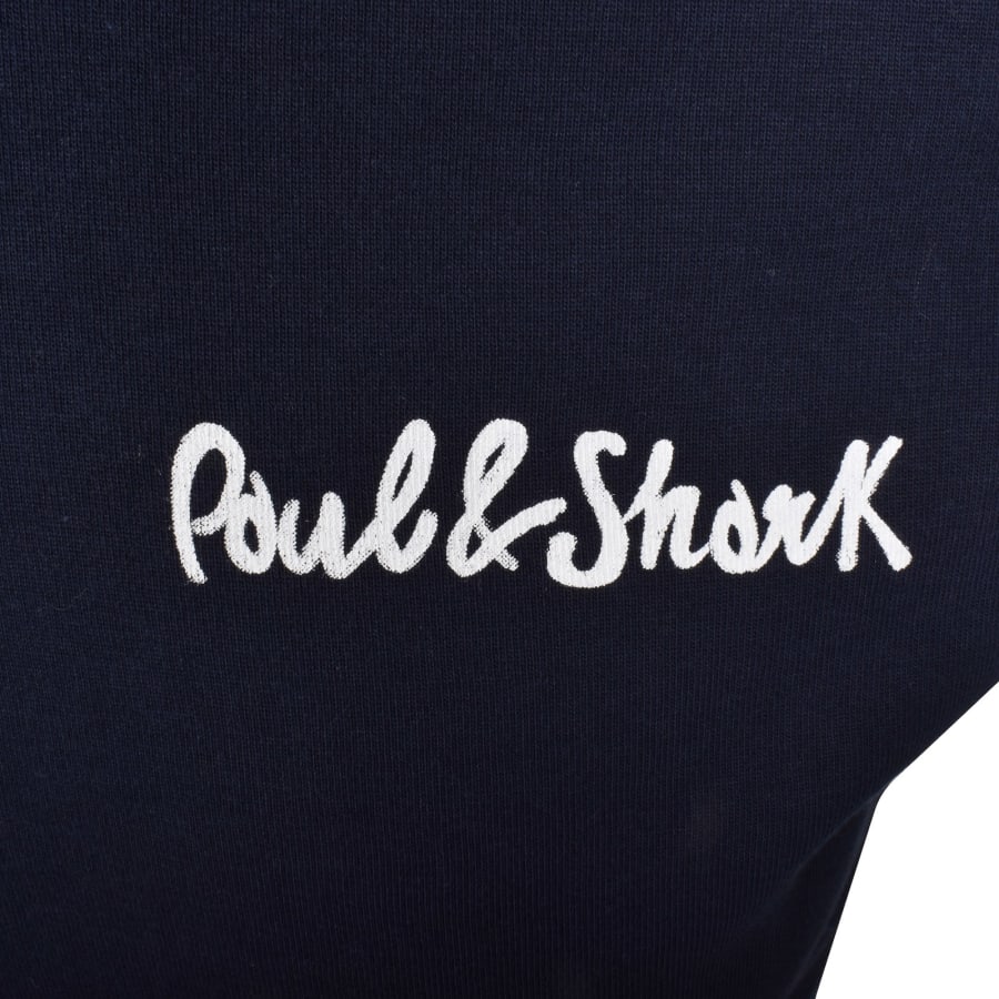 Image number 4 for Paul And Shark Printed Logo T Shirt Navy