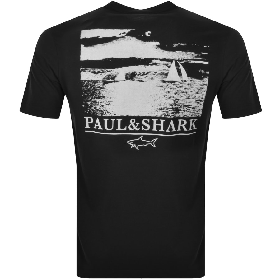 Image number 5 for Paul And Shark Logo T Shirt Black