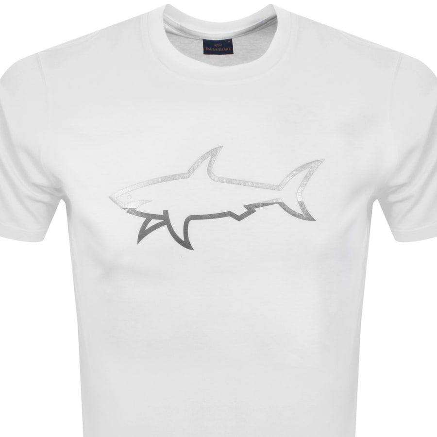 Image number 2 for Paul And Shark Printed Logo T Shirt White
