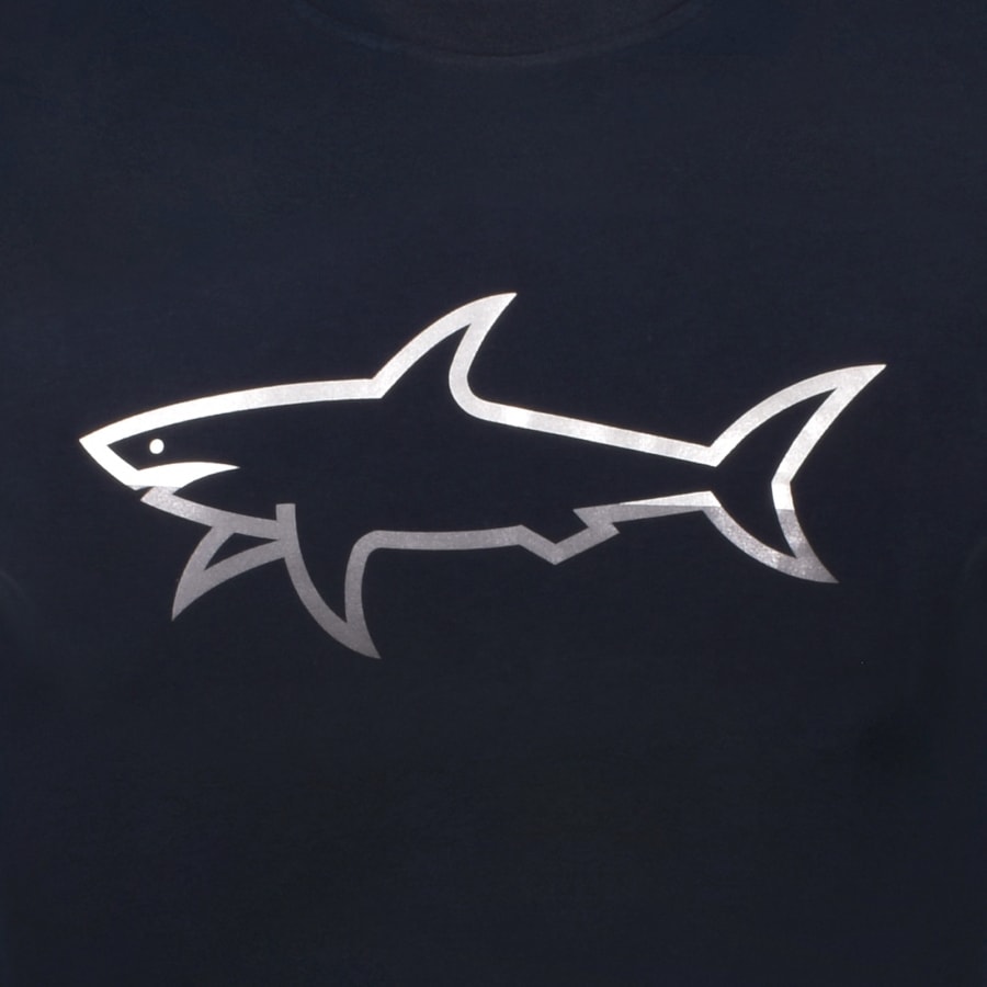 Image number 3 for Paul And Shark Printed Logo T Shirt Navy