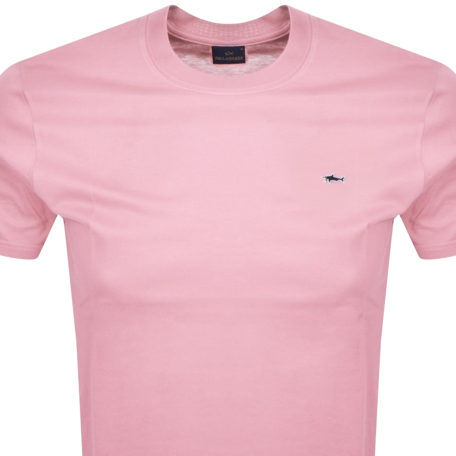 Image number 2 for Paul And Shark Logo T Shirt Pink