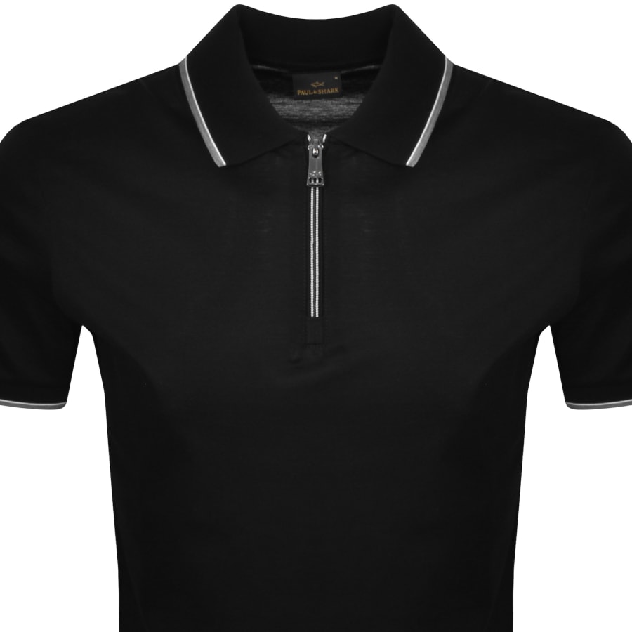 Image number 2 for Paul And Shark Logo Polo T Shirt Black