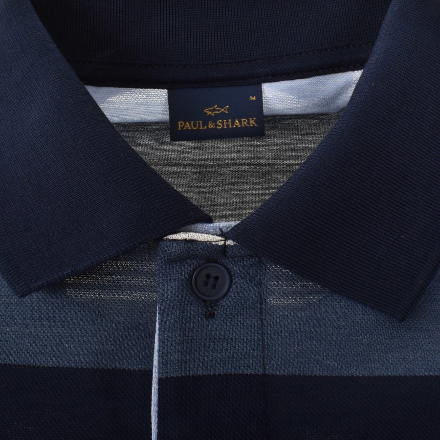Image number 4 for Paul And Shark Logo Polo T Shirt Blue
