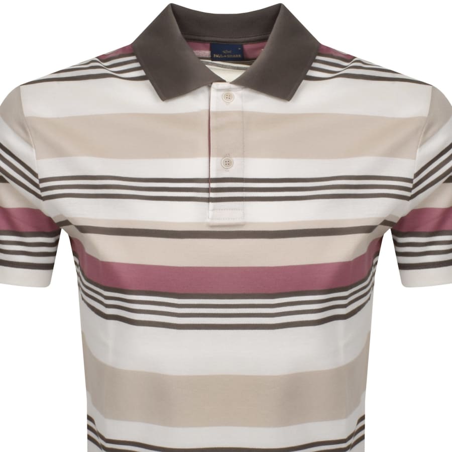 Image number 2 for Paul And Shark Logo Polo T Shirt Beige