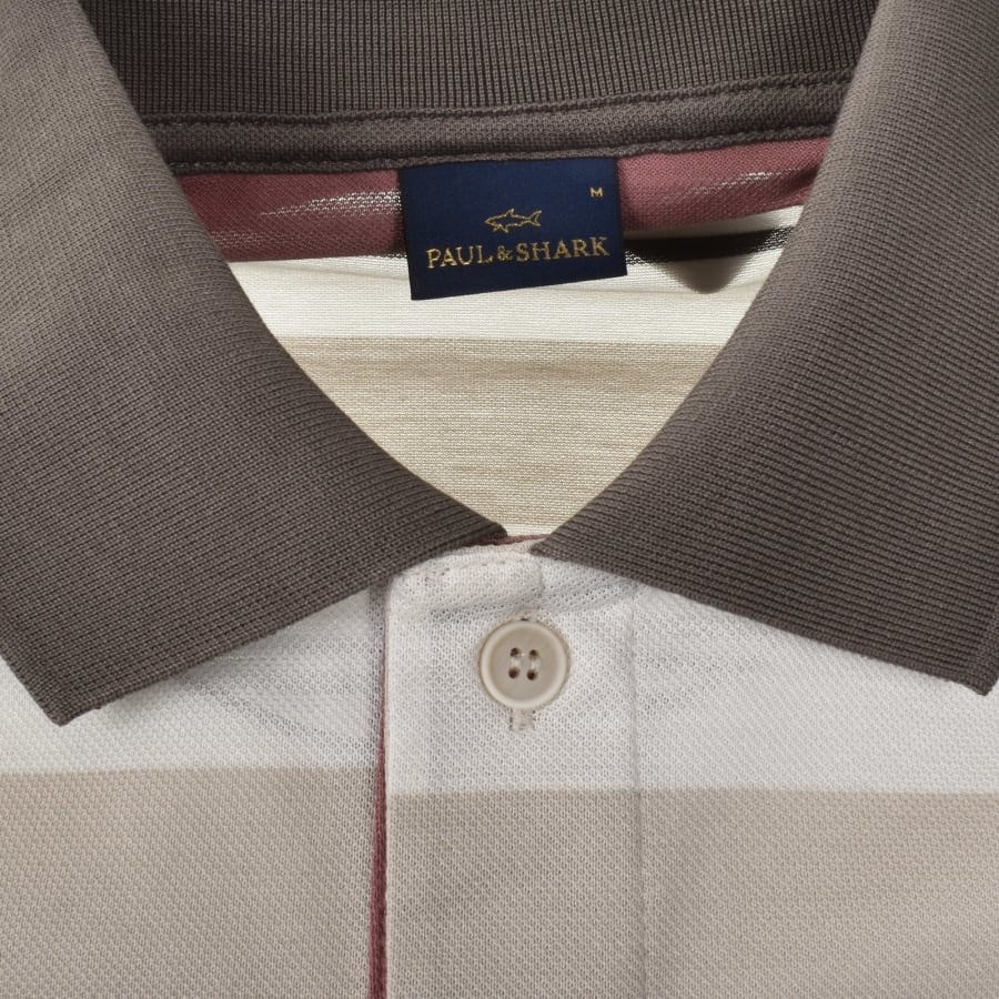 Image number 4 for Paul And Shark Logo Polo T Shirt Beige