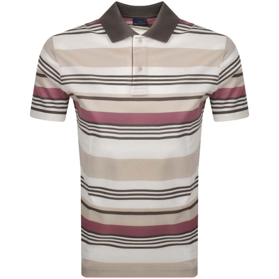 Image number 1 for Paul And Shark Logo Polo T Shirt Beige