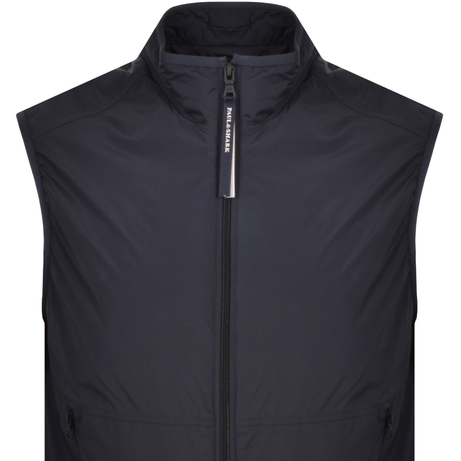 Image number 2 for Paul And Shark Light Stretch Gilet Navy