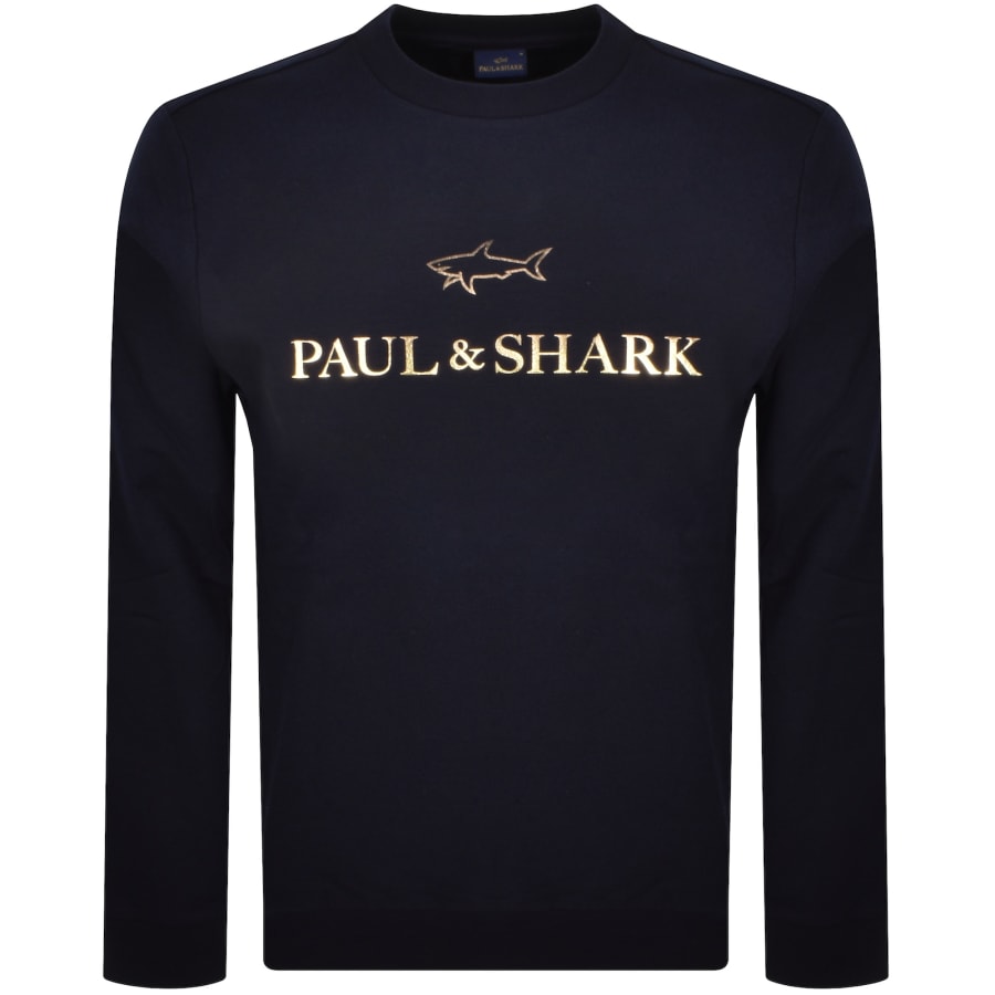Image number 1 for Paul And Shark Logo Sweatshirt Navy