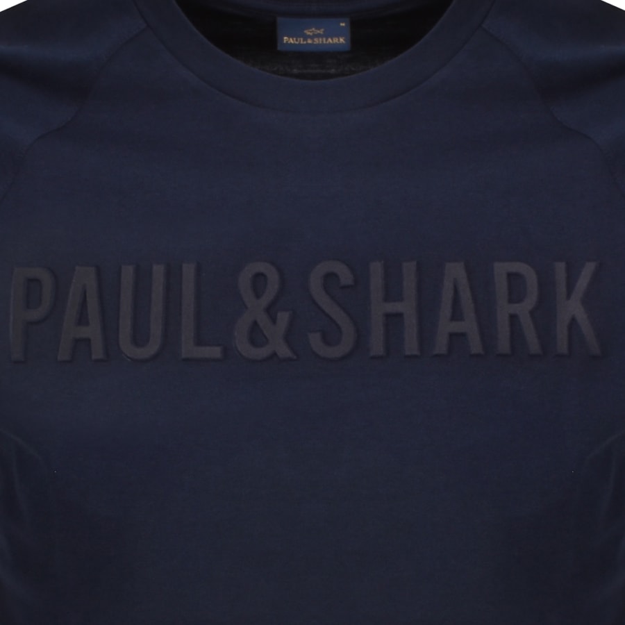 Image number 3 for Paul And Shark Logo T Shirt Navy