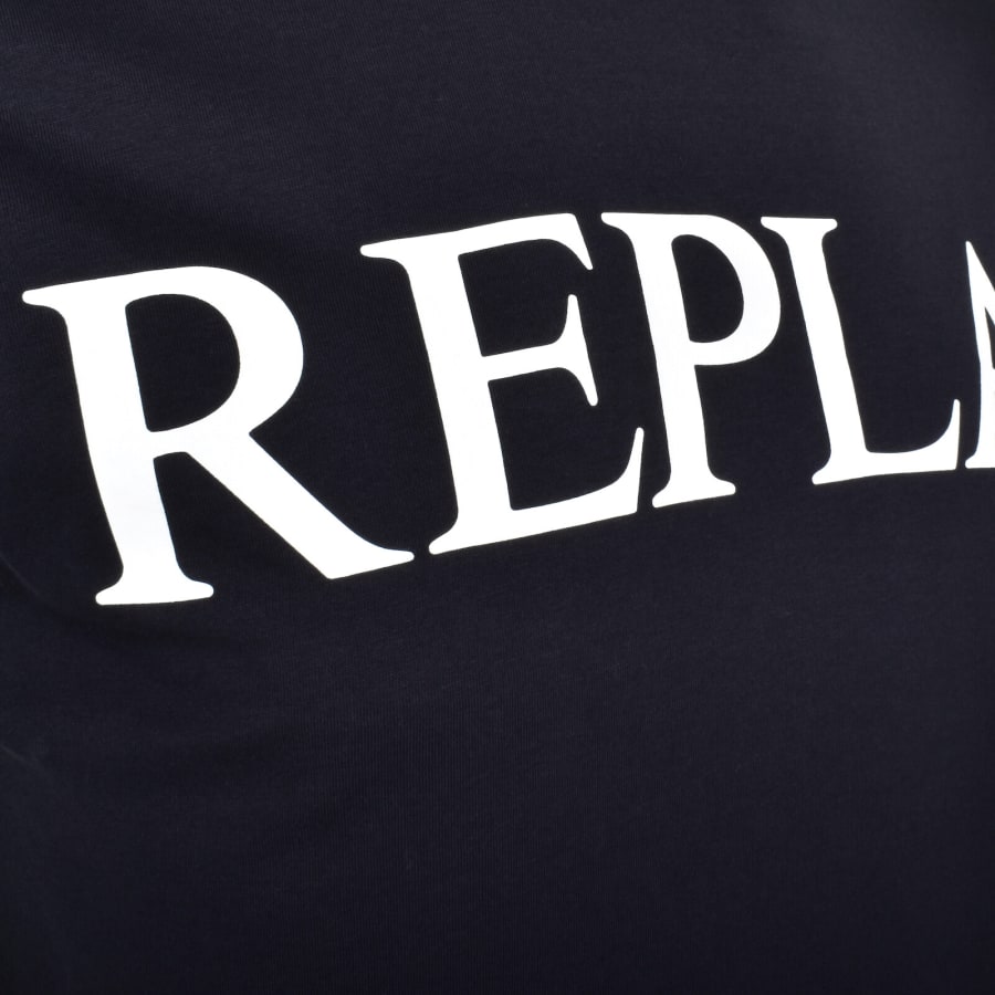 Image number 3 for Replay Logo T Shirt Navy