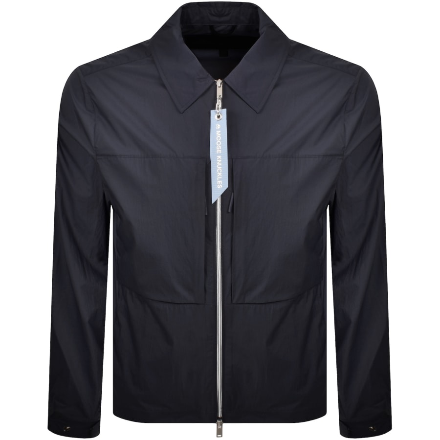 Image number 2 for Moose Knuckles Waverly Overshirt Navy