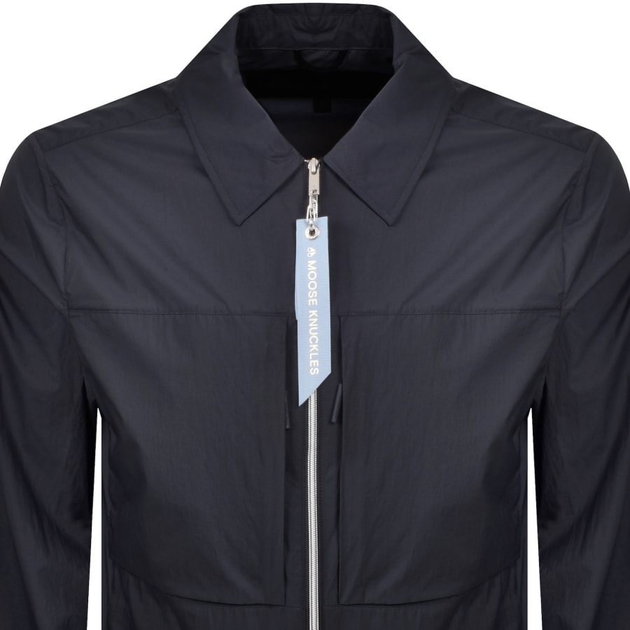 Image number 3 for Moose Knuckles Waverly Overshirt Navy