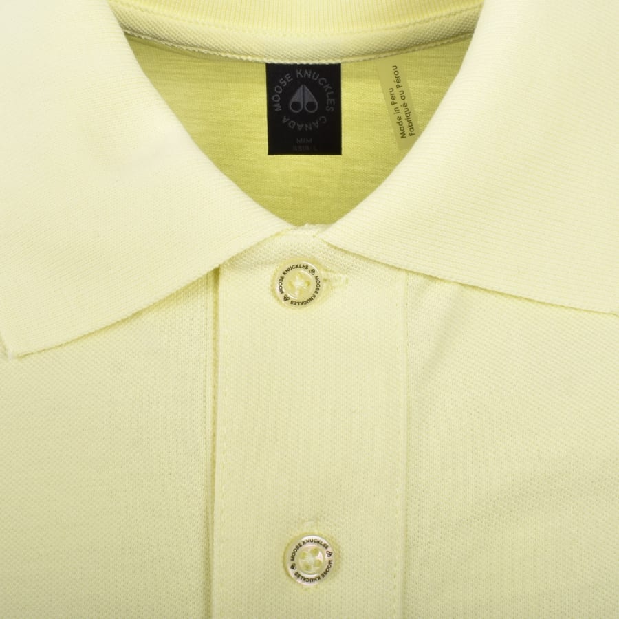 Image number 4 for Moose Knuckles Everett Polo T Shirt Yellow