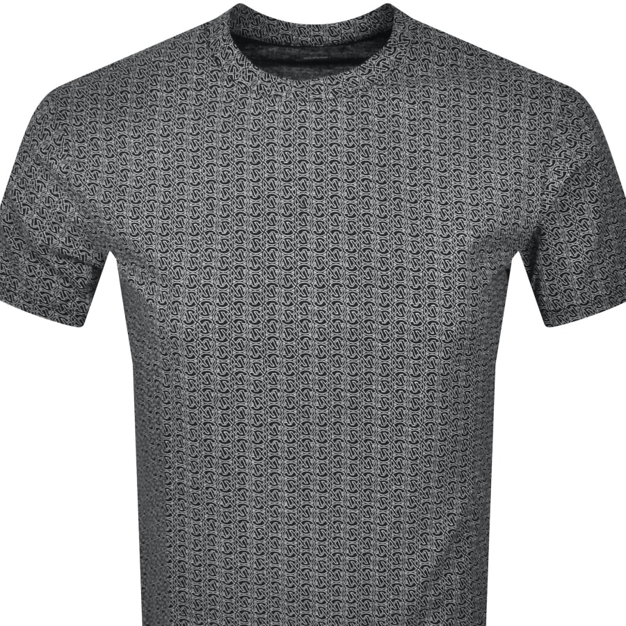 Image number 2 for Armani Exchange Patterned T Shirt Black