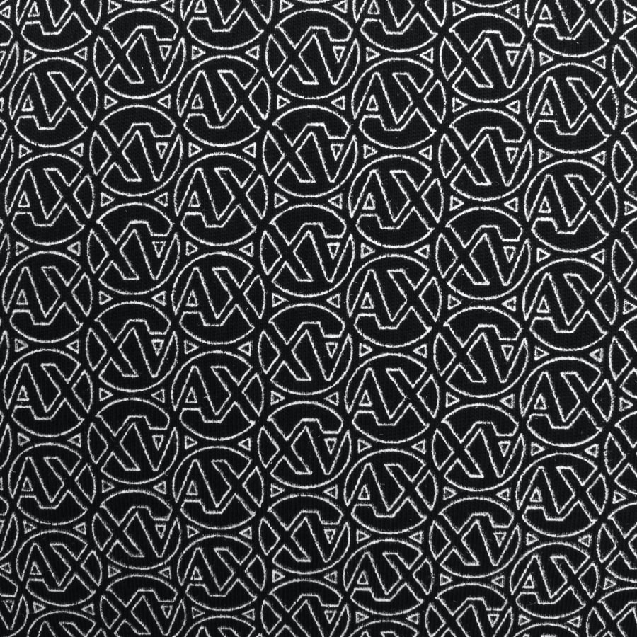 Image number 3 for Armani Exchange Patterned T Shirt Black