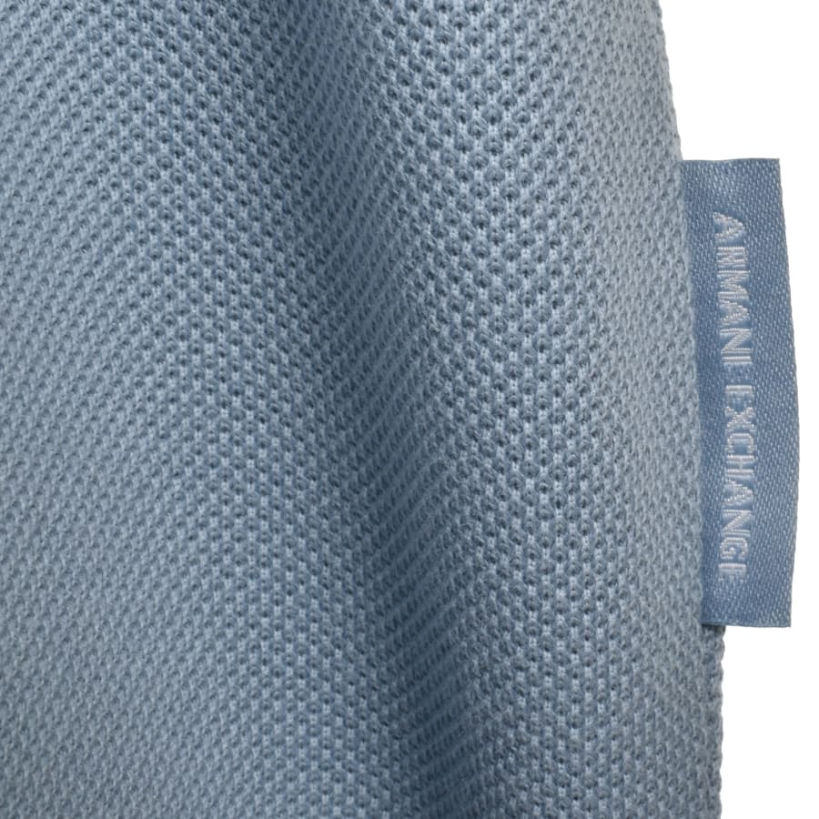 Image number 4 for Armani Exchange Logo Polo T Shirt Ashley Blue