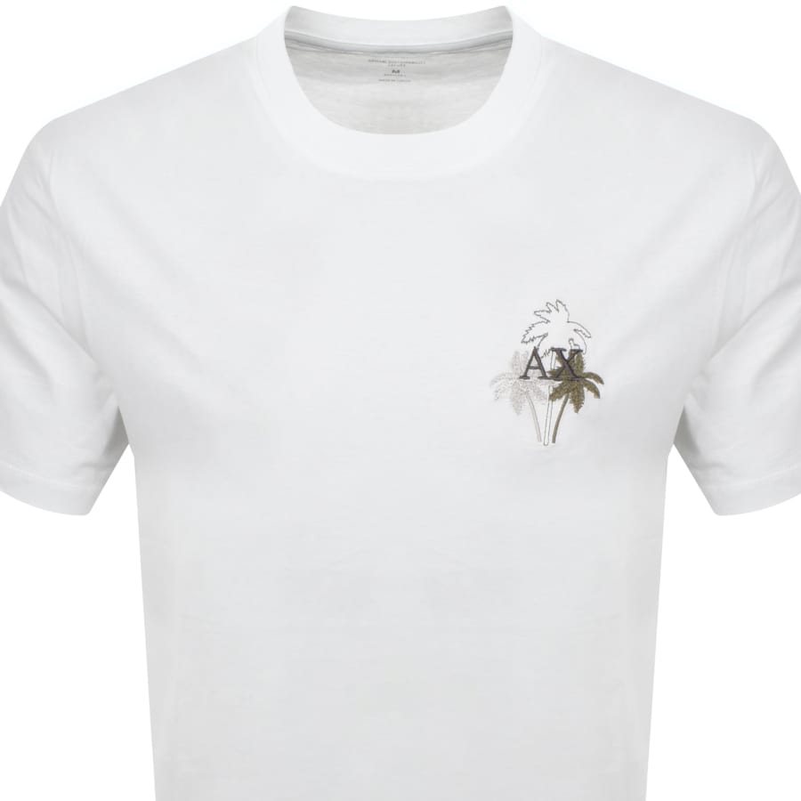 Image number 2 for Armani Exchange Palm Tree T Shirt Off White