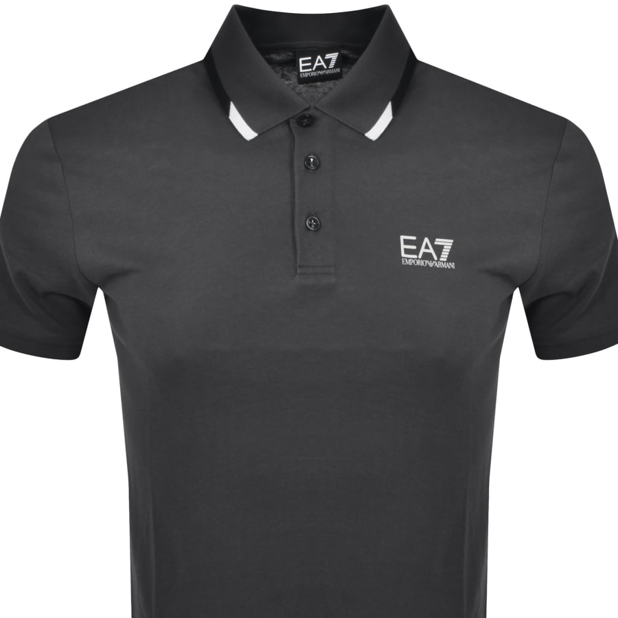 Image number 2 for EA7 Emporio Armani Tipped Polo Grey