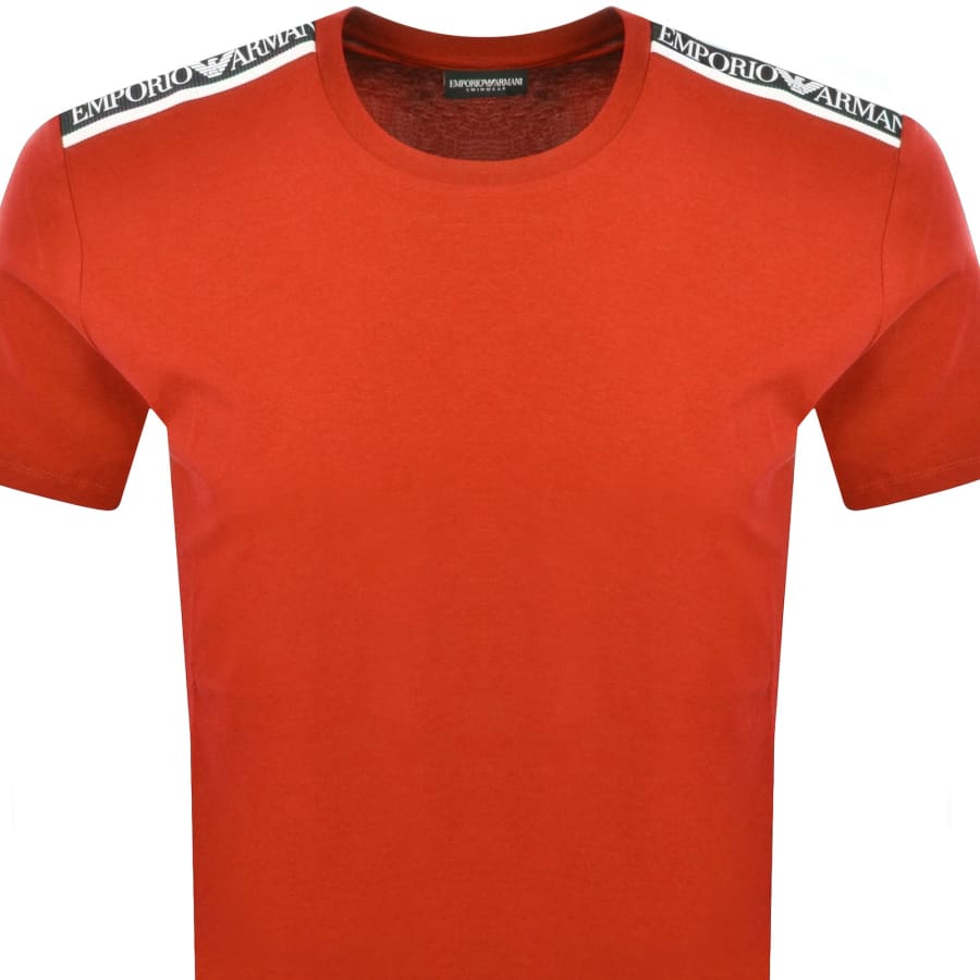 Image number 3 for Emporio Armani Short Sleeve Logo T Shirt Red