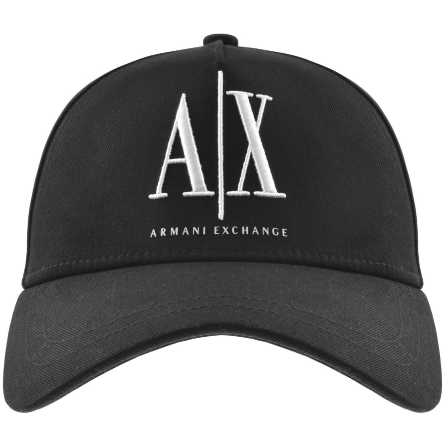 Image number 1 for Armani Exchange Logo Baseball Cap Black