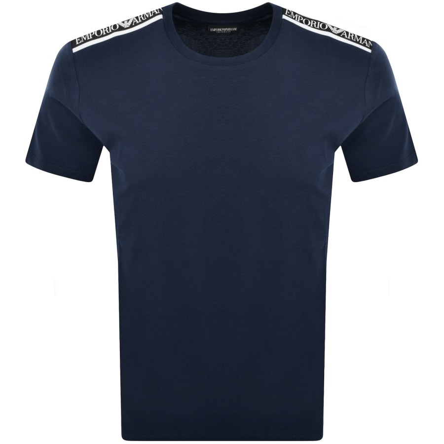 Image number 2 for Emporio Armani Short Sleeve Logo T Shirt Navy