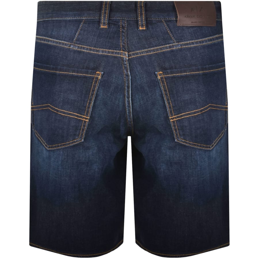 Image number 3 for Armani Exchange J65 Slim Denim Shorts Blue