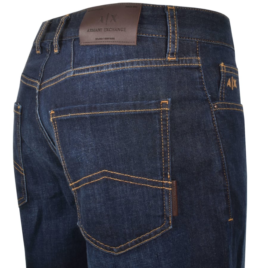 Image number 4 for Armani Exchange J65 Slim Denim Shorts Blue