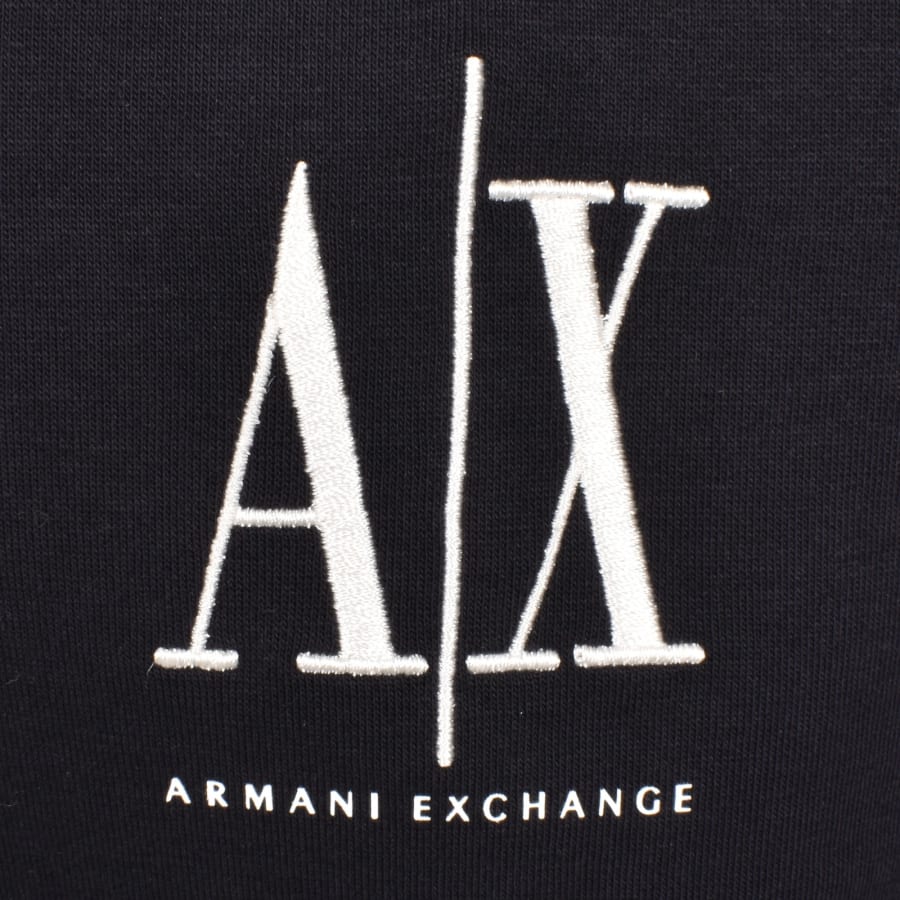 Image number 3 for Armani Exchange Quarter Zip Sweatshirt Navy