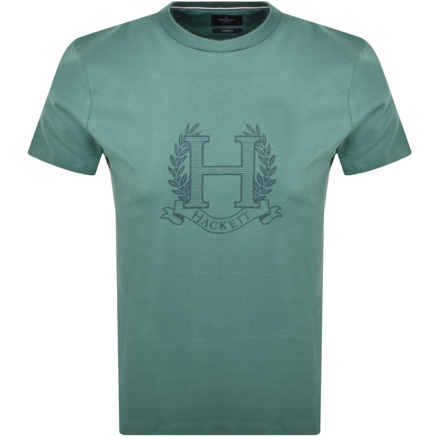 Image number 1 for Hackett Heritage Crest Graphic T Shirt Green
