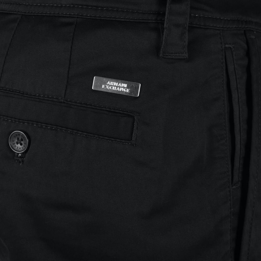 Image number 3 for Armani Exchange Chino Shorts Black