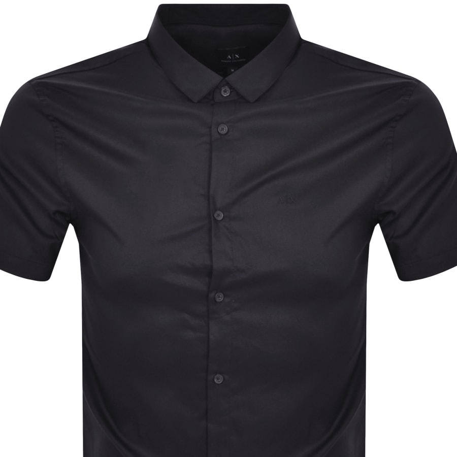 Image number 2 for Armani Exchange Short Sleeved Shirt Navy