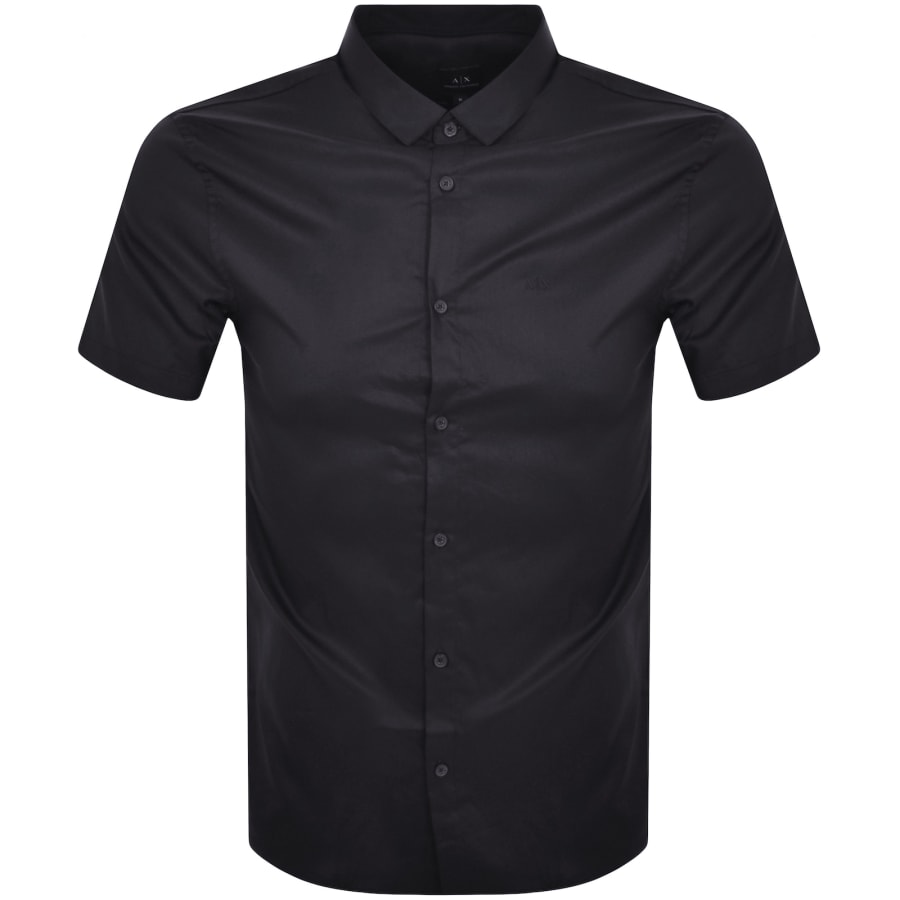 Image number 1 for Armani Exchange Short Sleeved Shirt Navy