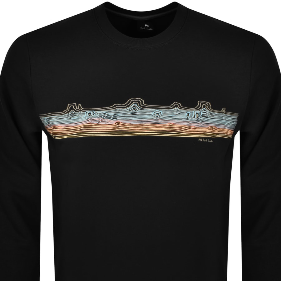 Image number 2 for Paul Smith Desert Stripe Sweatshirt Black