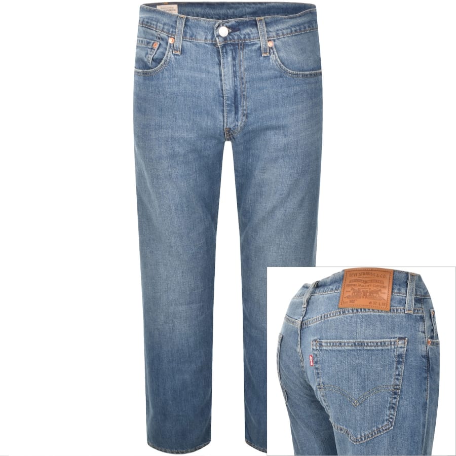 Image number 1 for Levis 502 Tapered Jeans Mid Wash Blue