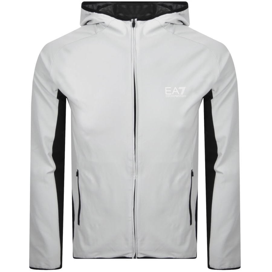 Image number 2 for EA7 Emporio Armani Logo Hoodie Grey