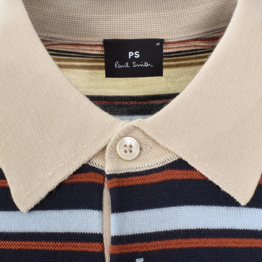 Image number 3 for Paul Smith Logo Knitted Polo White