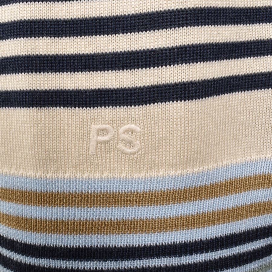 Image number 4 for Paul Smith Logo Knitted Polo White