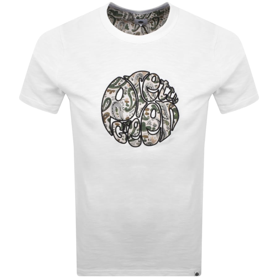 Image number 1 for Pretty Green Aquarelle Paisley T Shirt White