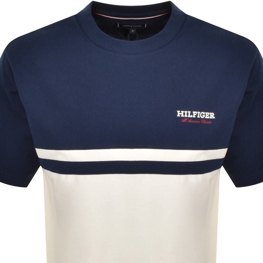 Image number 2 for Tommy Hilfiger Logo Monotype T Shirt Blue
