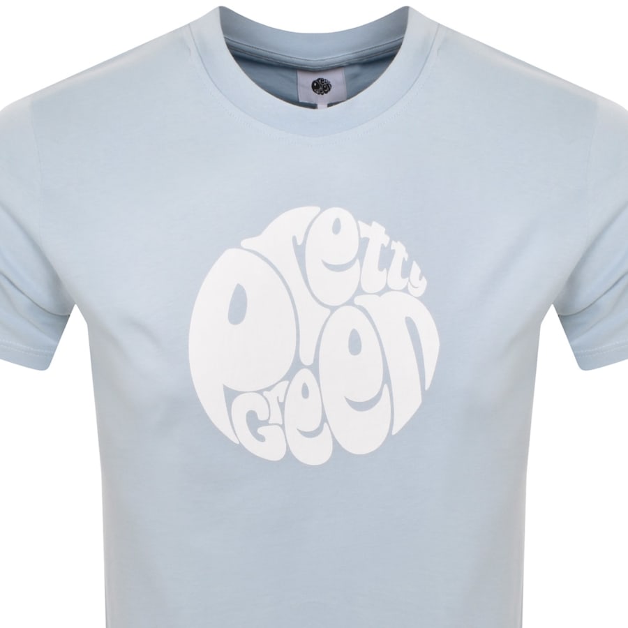 Image number 2 for Pretty Green Gillespie Logo T Shirt Blue