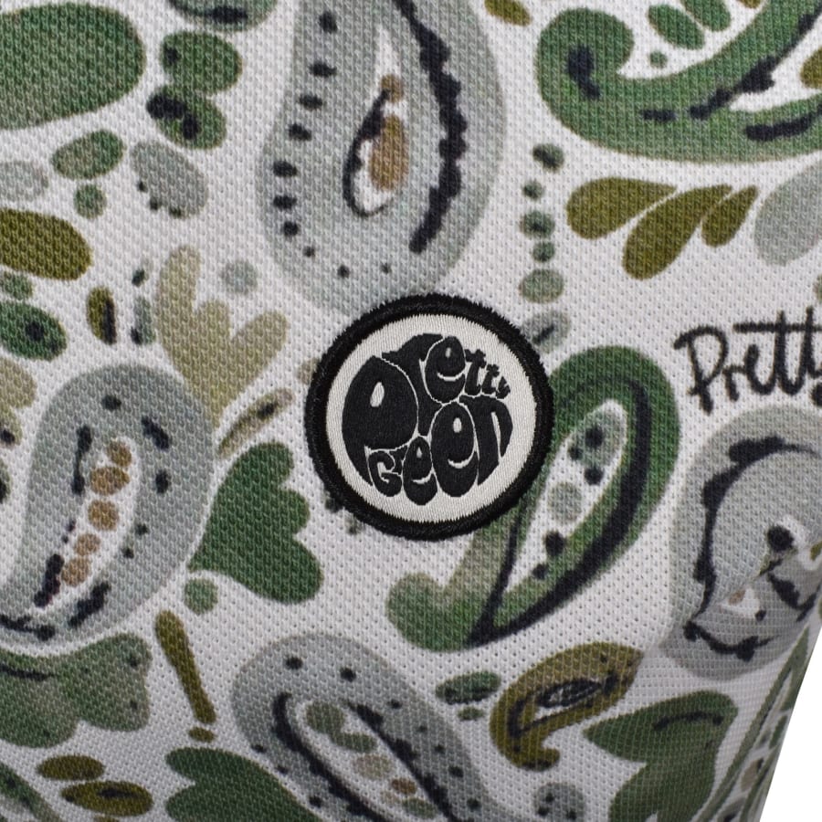 Image number 3 for Pretty Green Aquarelle Paisley Polo Stone