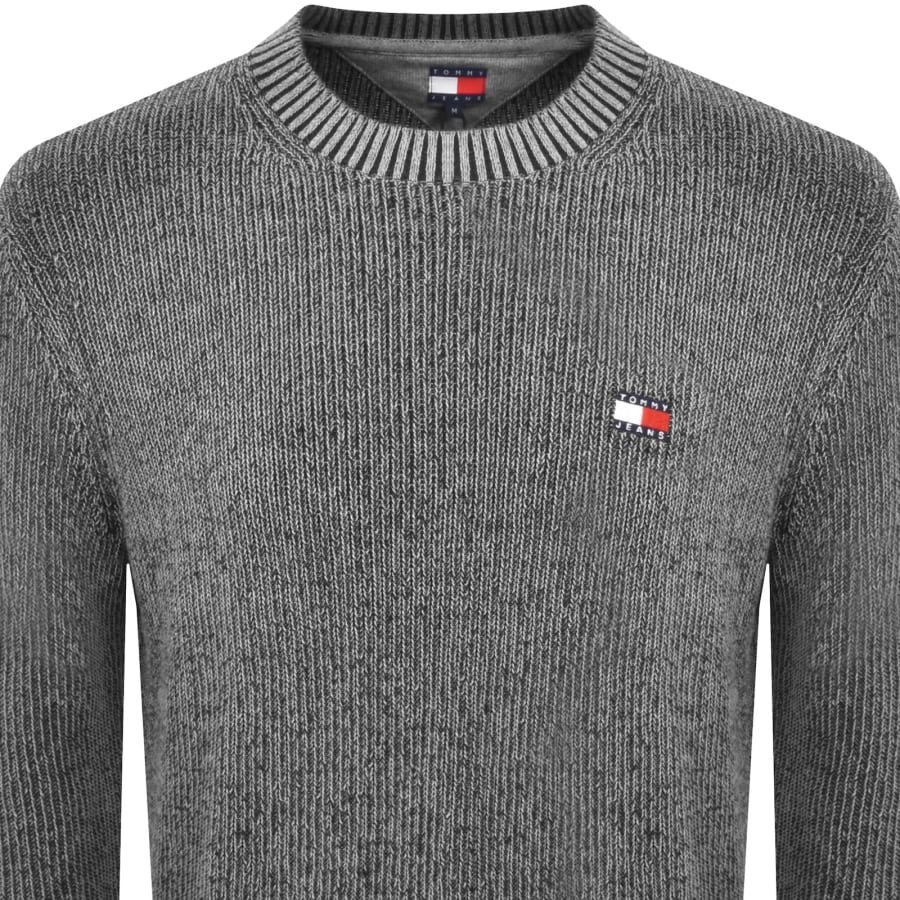 Image number 2 for Tommy Jeans Logo Badge Sweater Black
