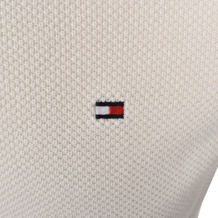 Image number 3 for Tommy Hilfiger Tipped Knit Tee Cream