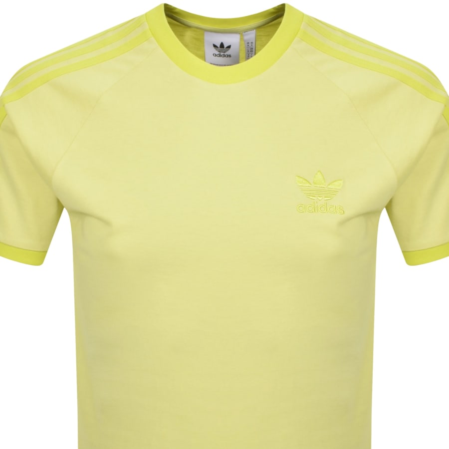 Image number 3 for adidas Originals 3 Stripes T Shirt Yellow