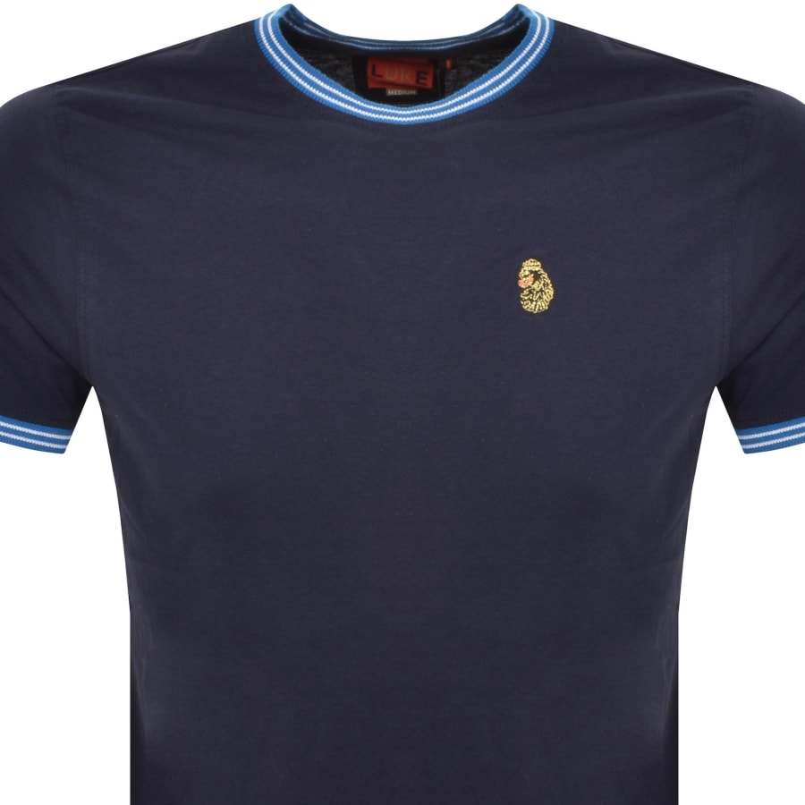 Image number 2 for Luke 1977 Looper Tipped T Shirt Navy